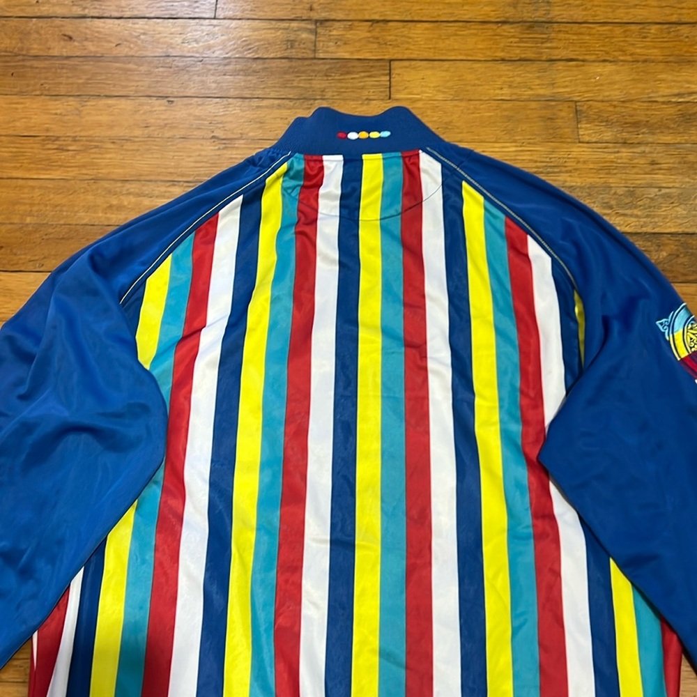 COOGI Blue Multi-Color Striped Bomber Jacket - Picture 13 of 16